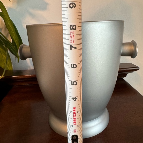 NOS - CRATE & BARREL WINE CHILLING ICE BUCKET PEARL GREY, MADE IN FRANCE 435–805 - Picture 8 of 8